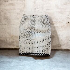 J. Crew Black and White Patterned Pencil Skirt